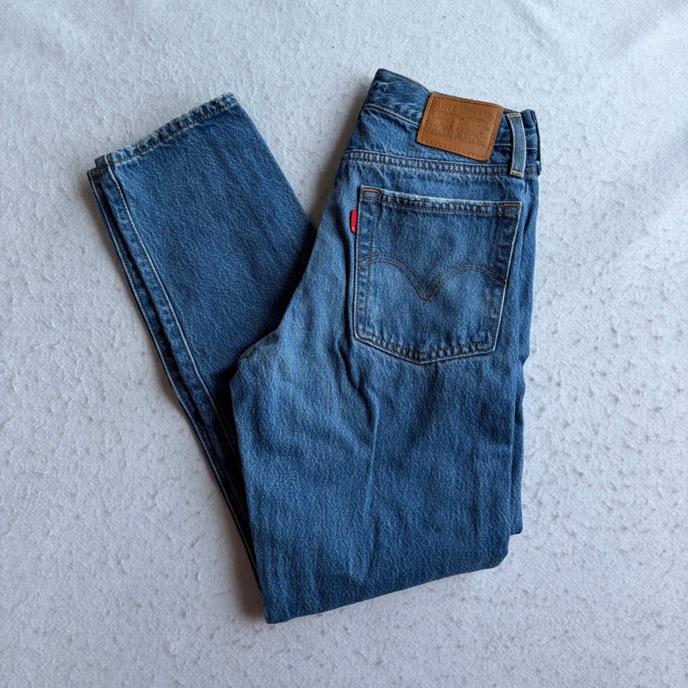 Levi's Wedgie Jeans Women 24 Blue High Rise Denim
